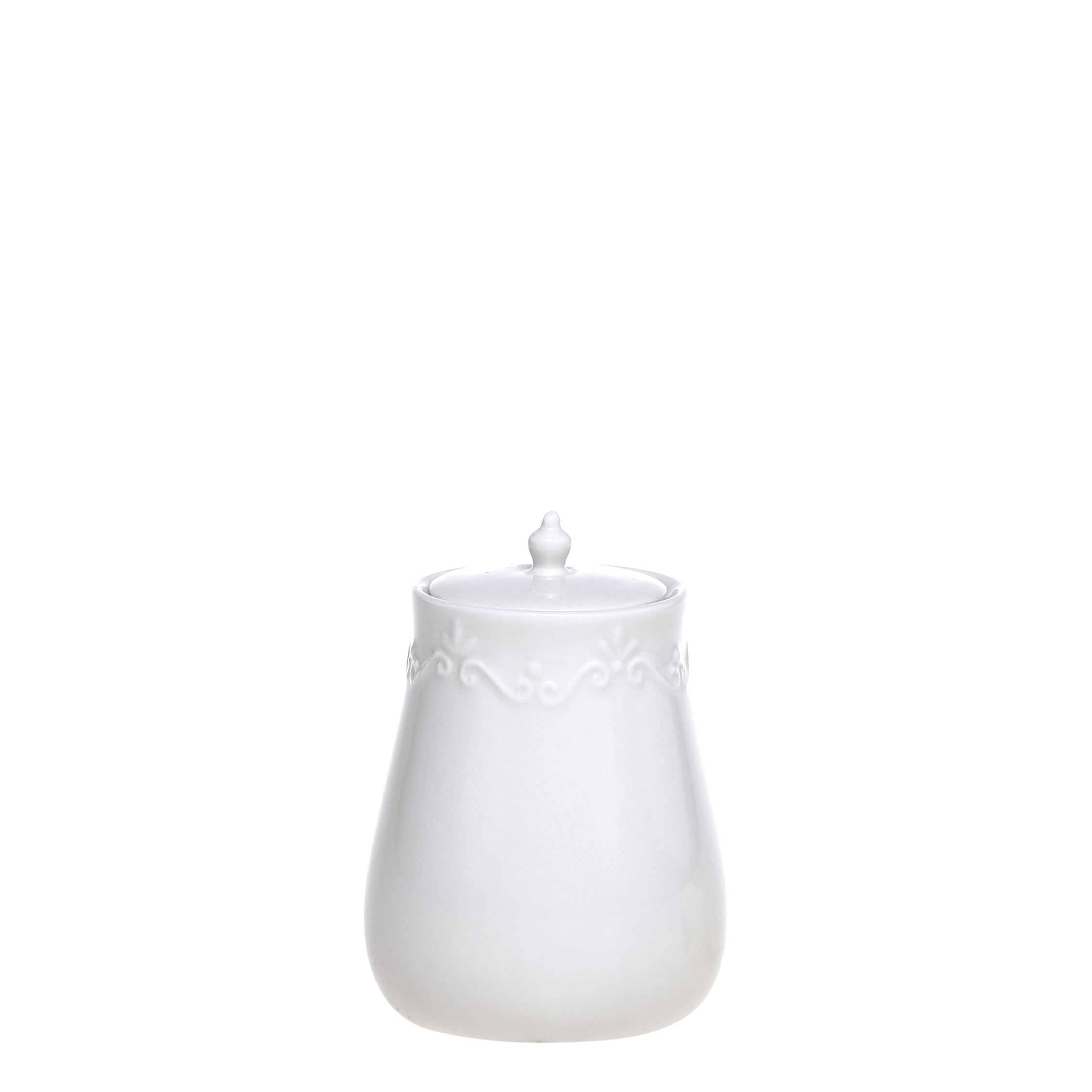 Skål med lock - Provence - 13x8,5 cm - Vit - 2
