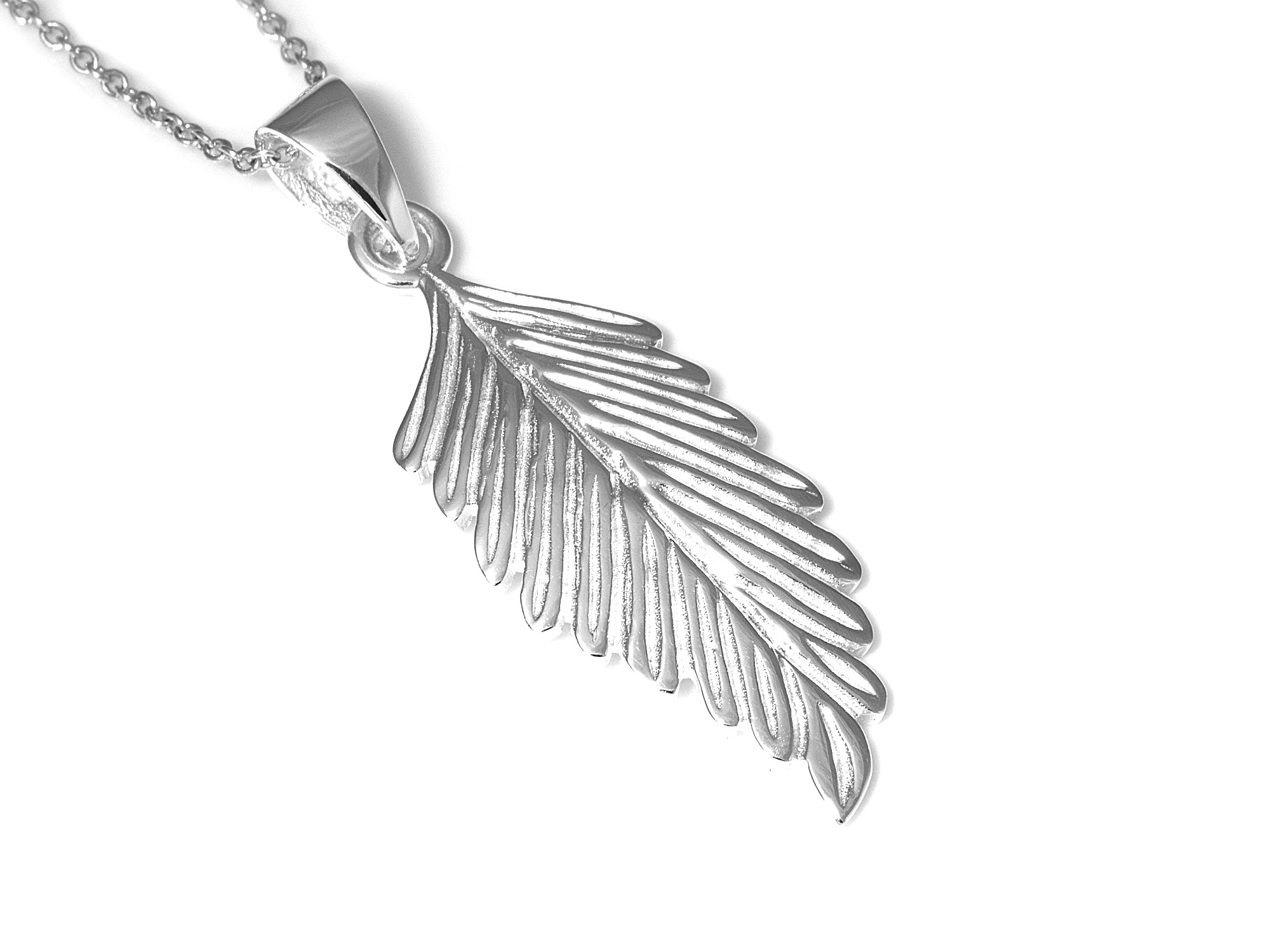 Löv Halsband i Äkta 925 Silver, Träd Hänge, Natur Smycke