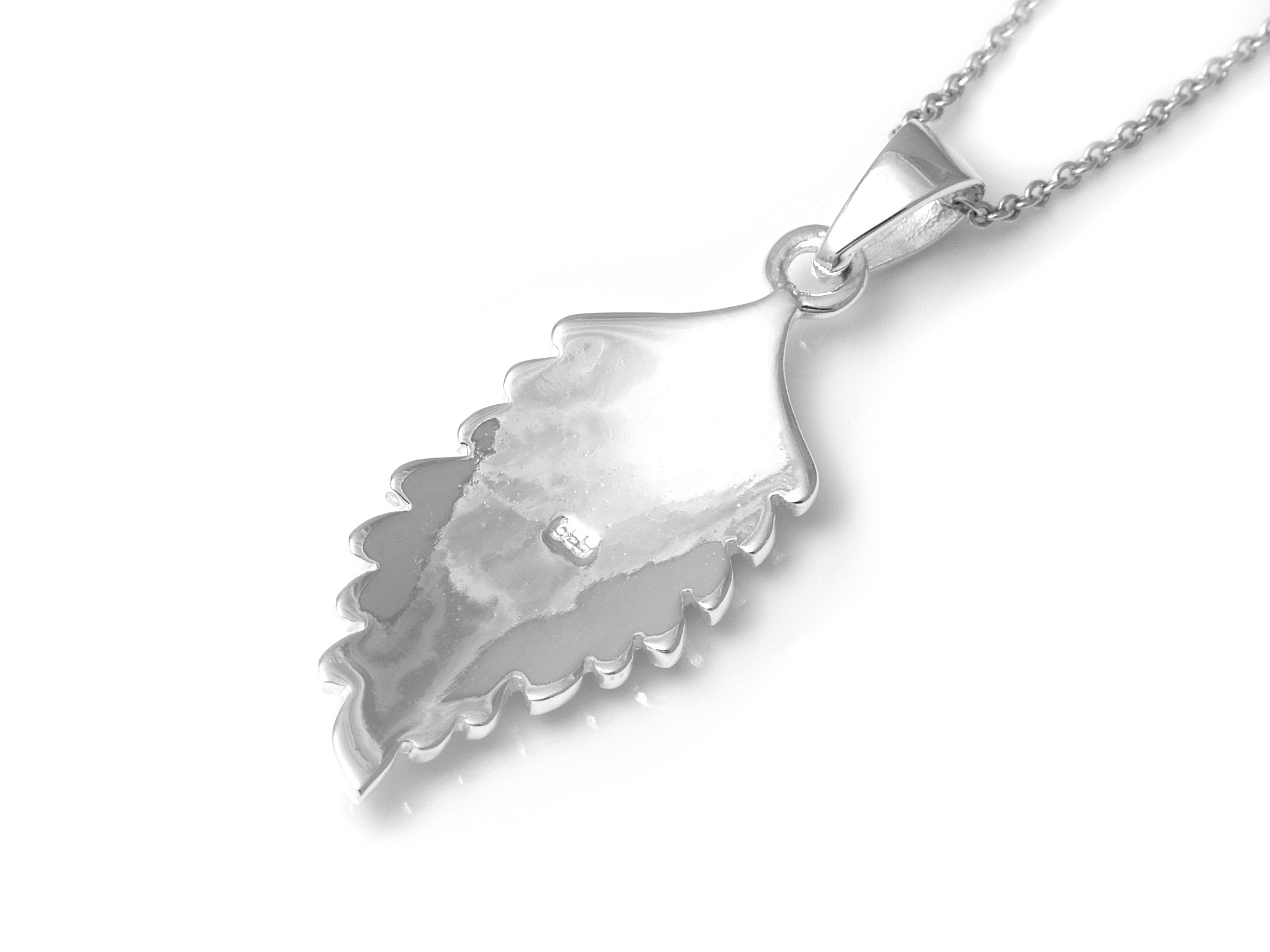Löv Halsband i Äkta 925 Silver, Träd Hänge, Natur Smycke - 3