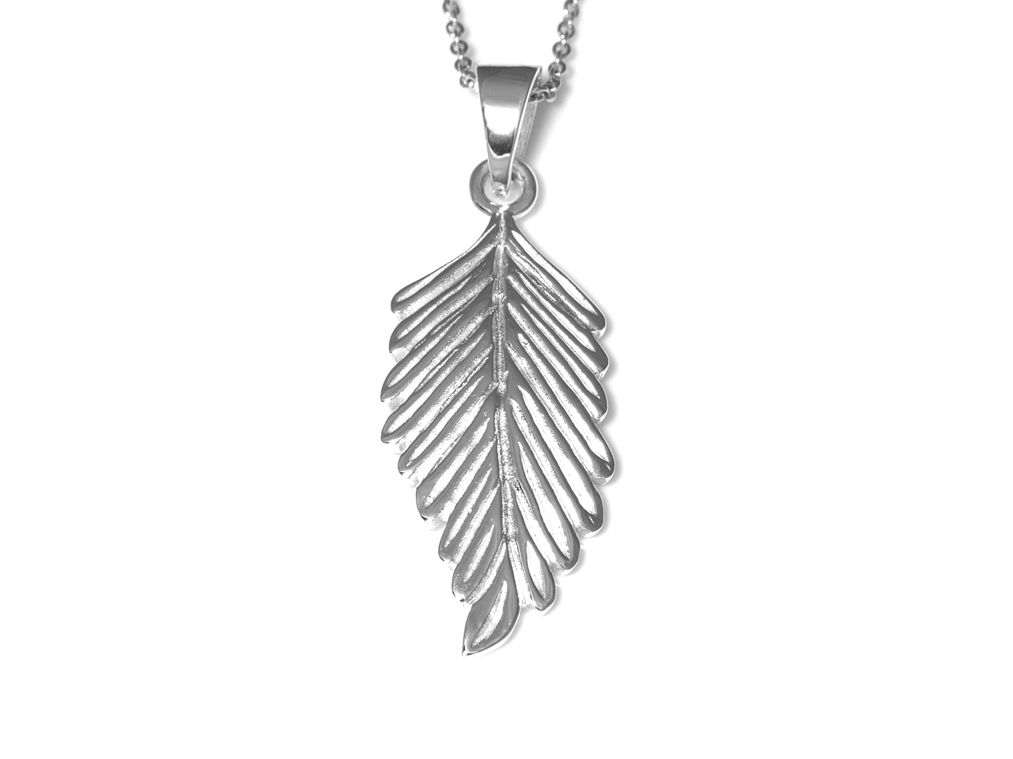 Löv Halsband i Äkta 925 Silver, Träd Hänge, Natur Smycke - 2