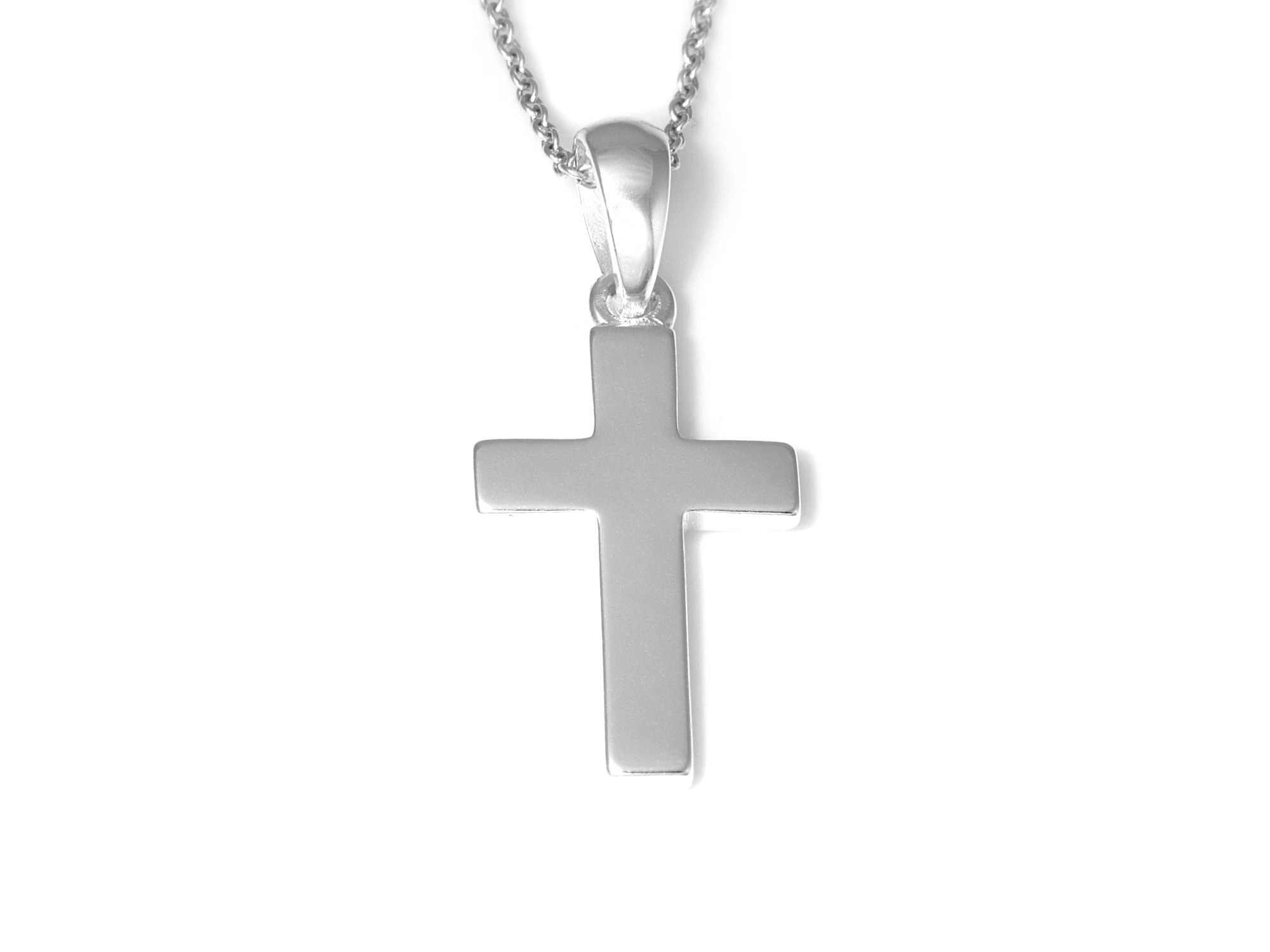 Kors Halsband i Äkta 925 Silver, Kristendom Hänge, Dop och Konfirmation Smycke - 2
