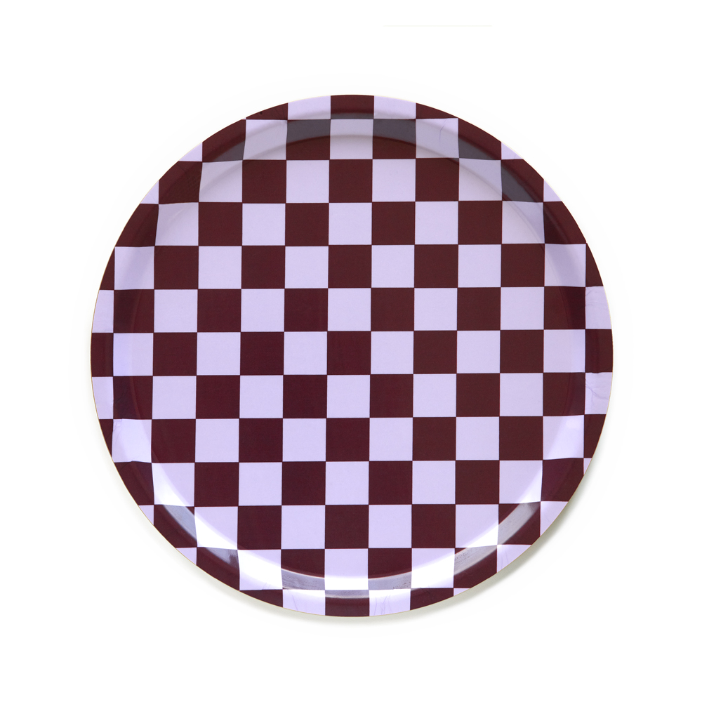 Grape CHECKER  Round Serving Tray - 31 cm