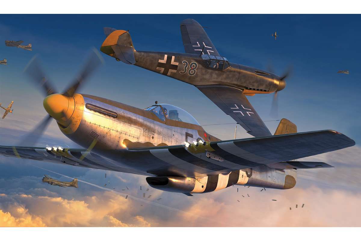 Airfix A50193 P-51D Mustang vs Bf109F-4 Dogfight Double 1:72