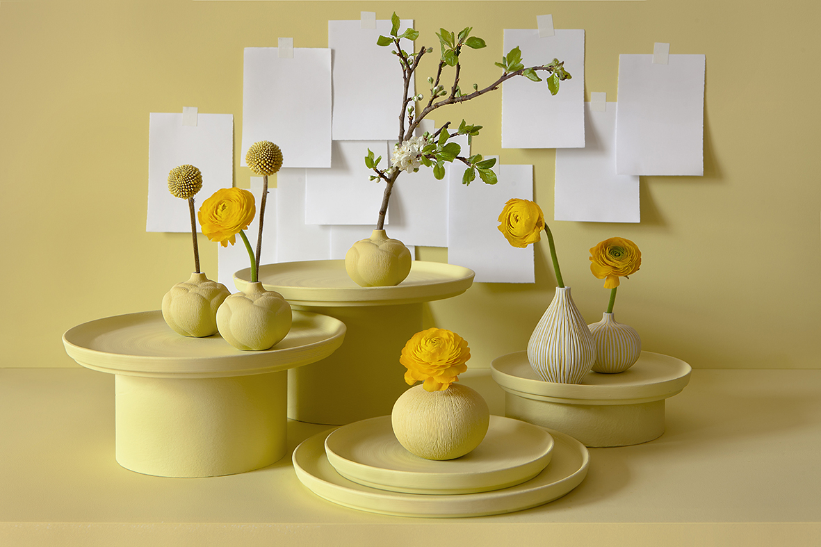 Vase Bari Small  YellowStripe - 2