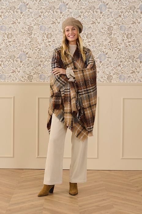 CRTIKA CAPE - EARTHLINK BROWN CHECK - 3