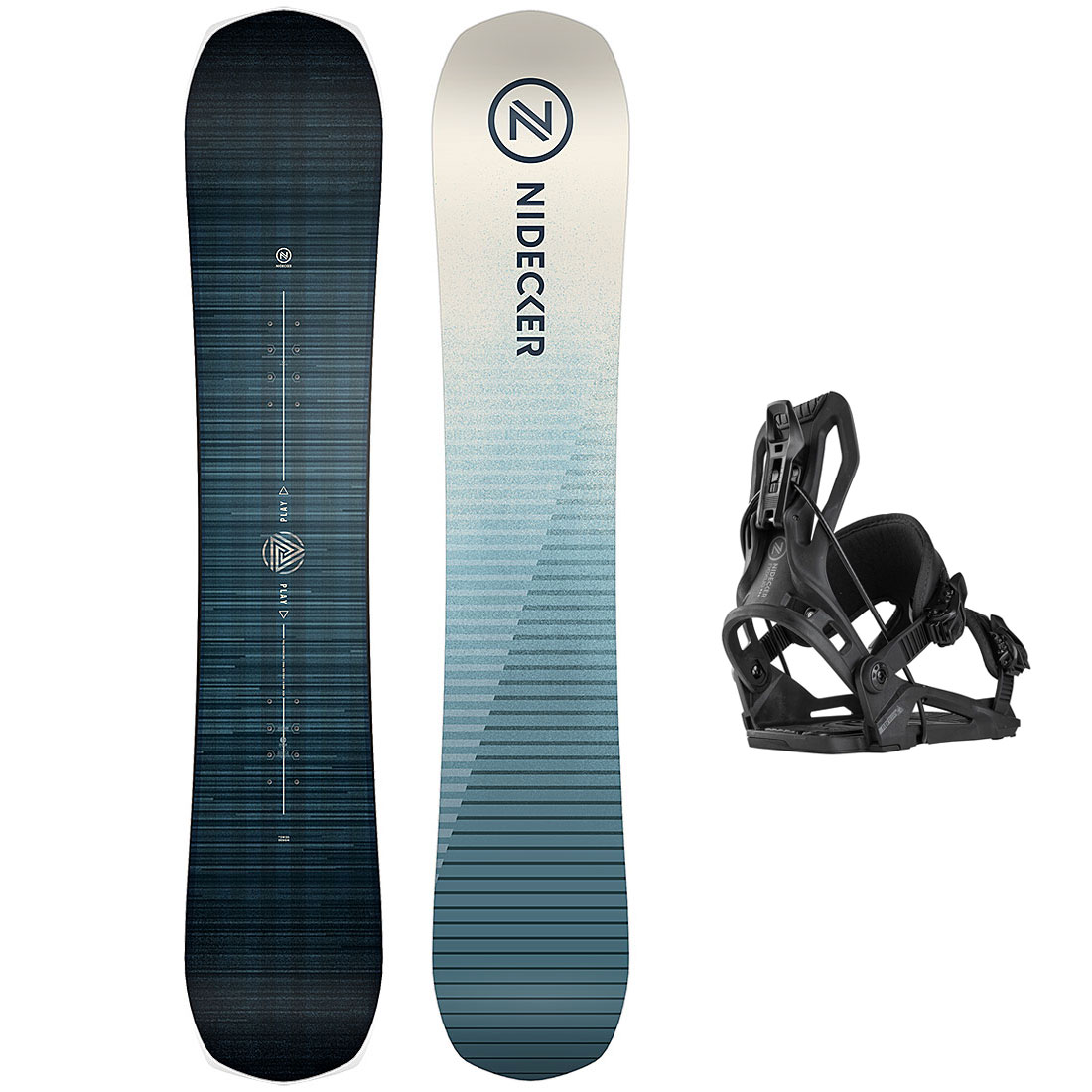 Nidecker Snowboard Set Play Wide 162 + Nexus Black XL