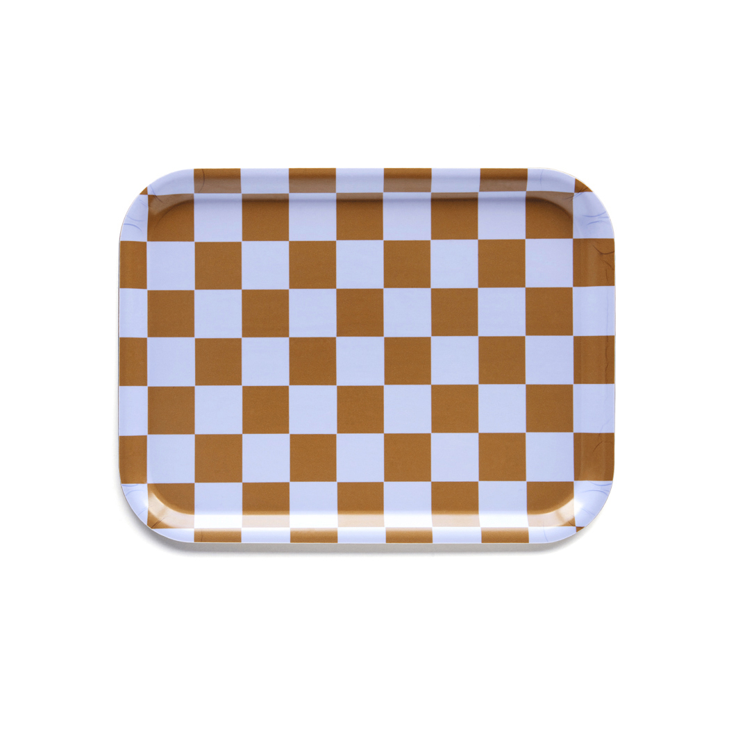 Caramel  CHECKER Bricka - 27x20 cm