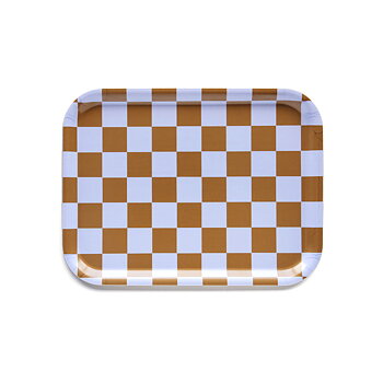Caramel  CHECKER Serving Tray - 27x20 cm