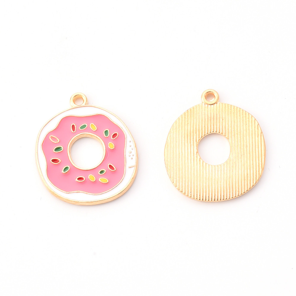 Charm  enameld Donut, pink - 2