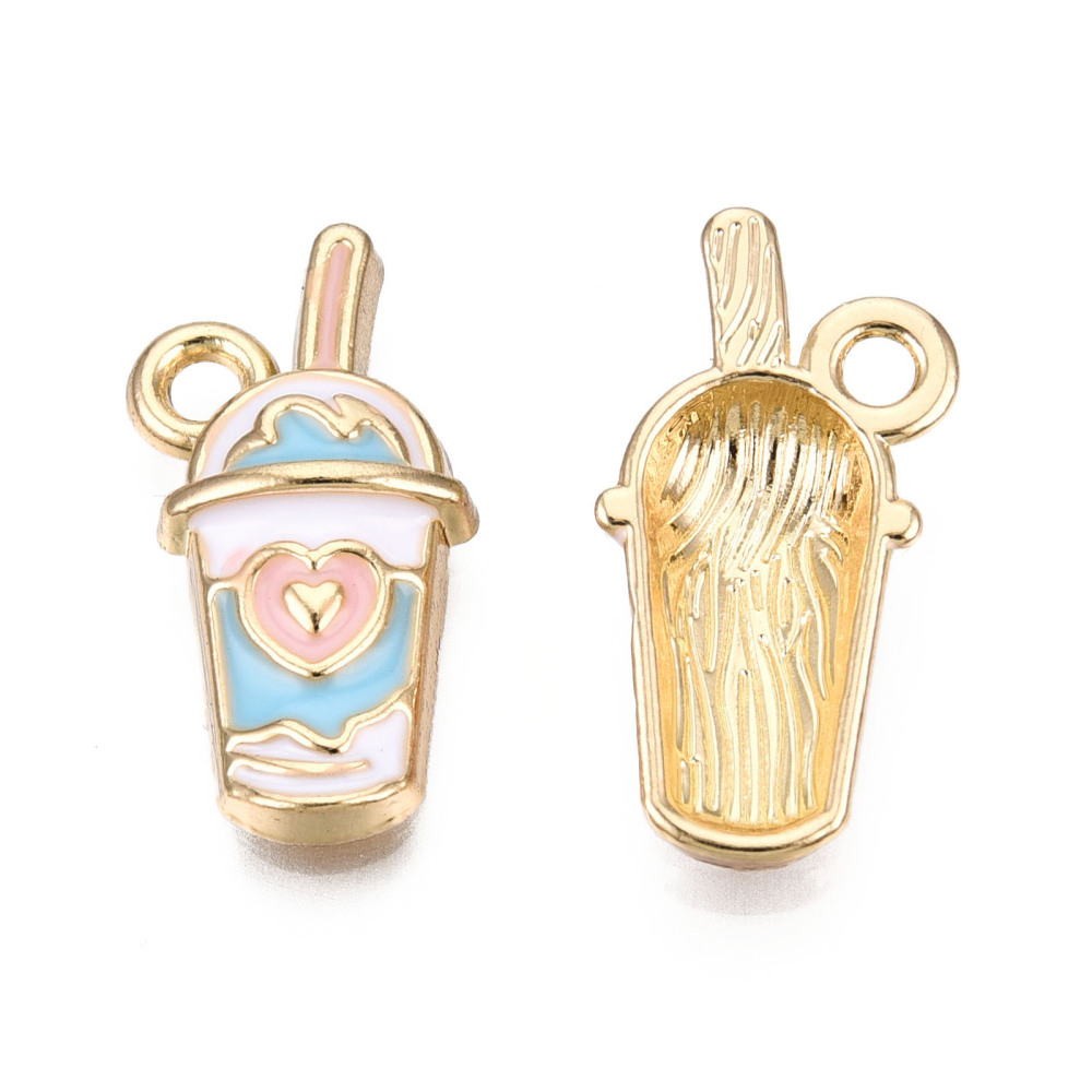 Charm  enameld  Milkskake blue - 2