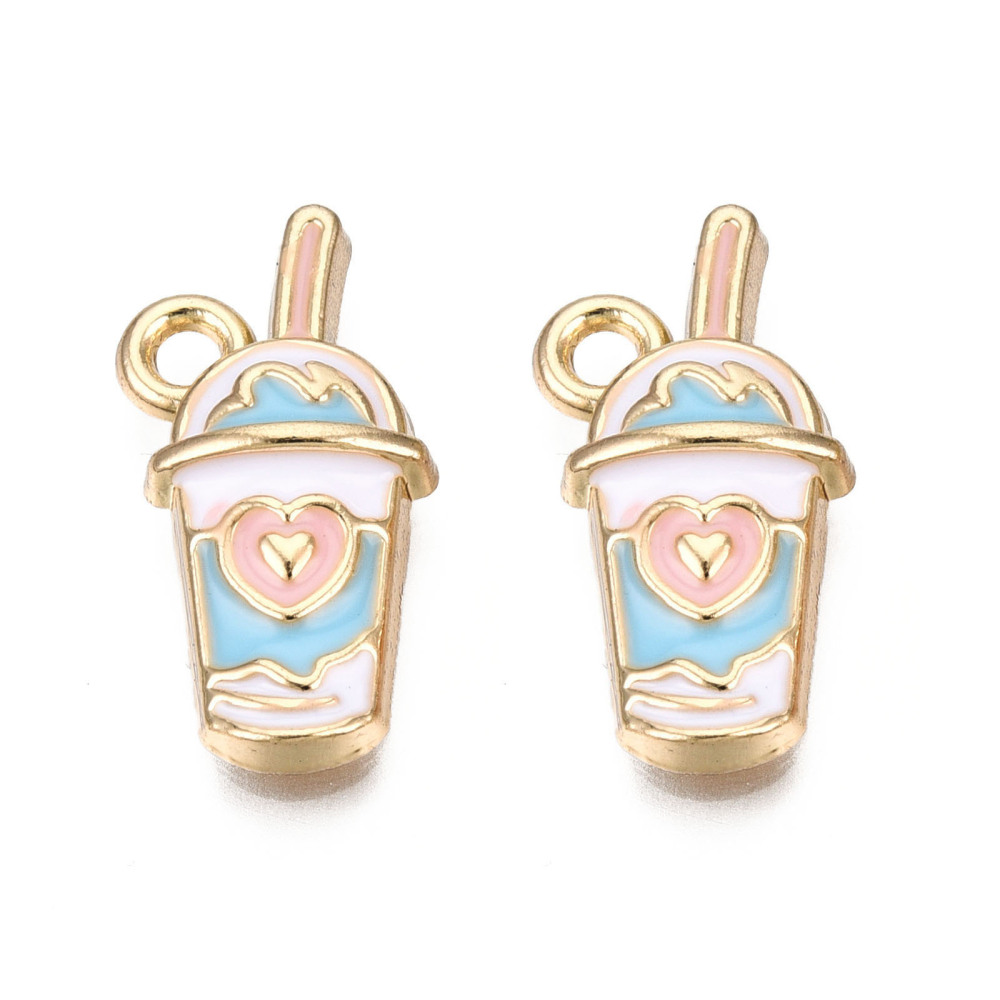 Charm  enameld  Milkskake blue