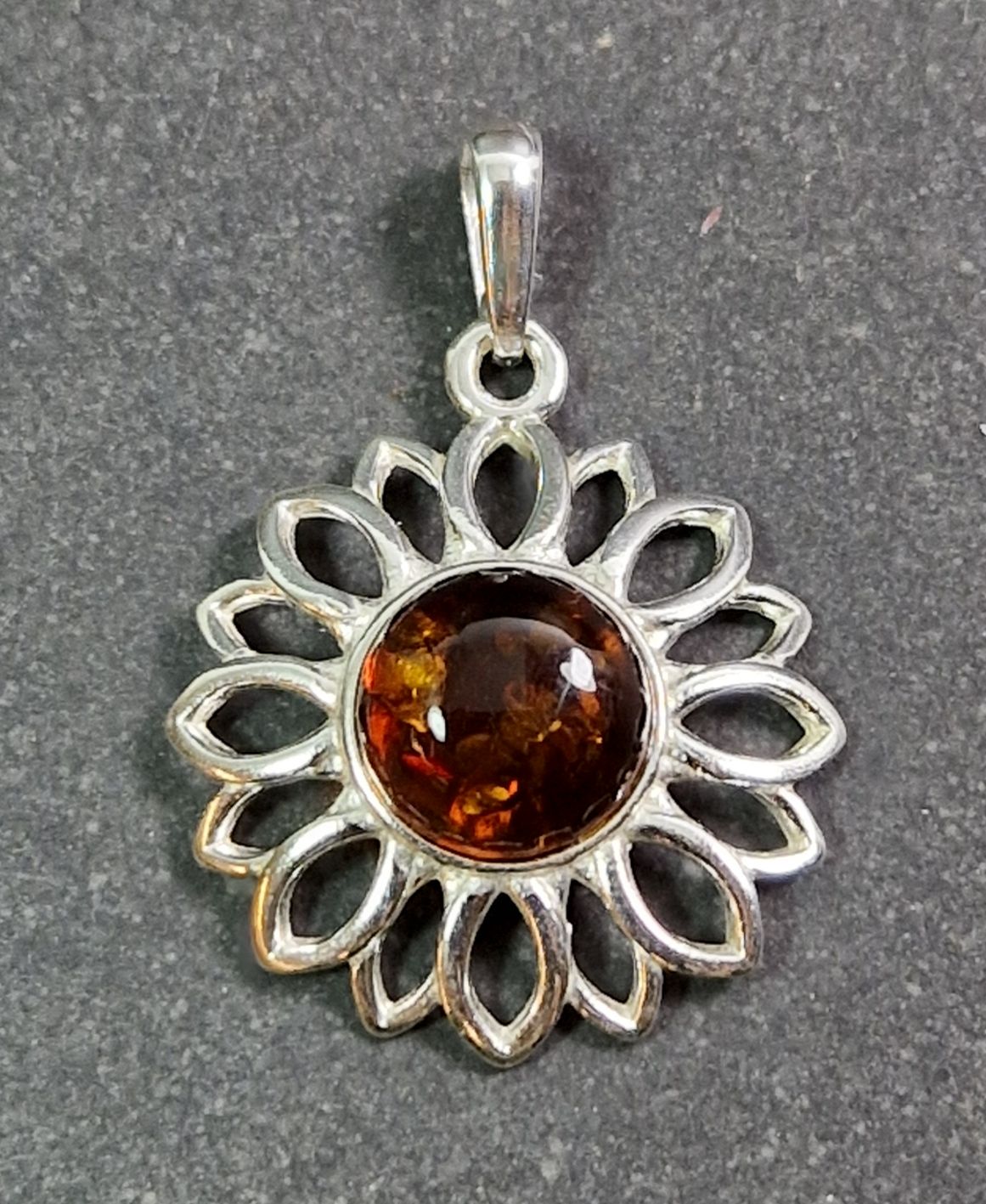 Silverhänge Blomma med Bärnsten 