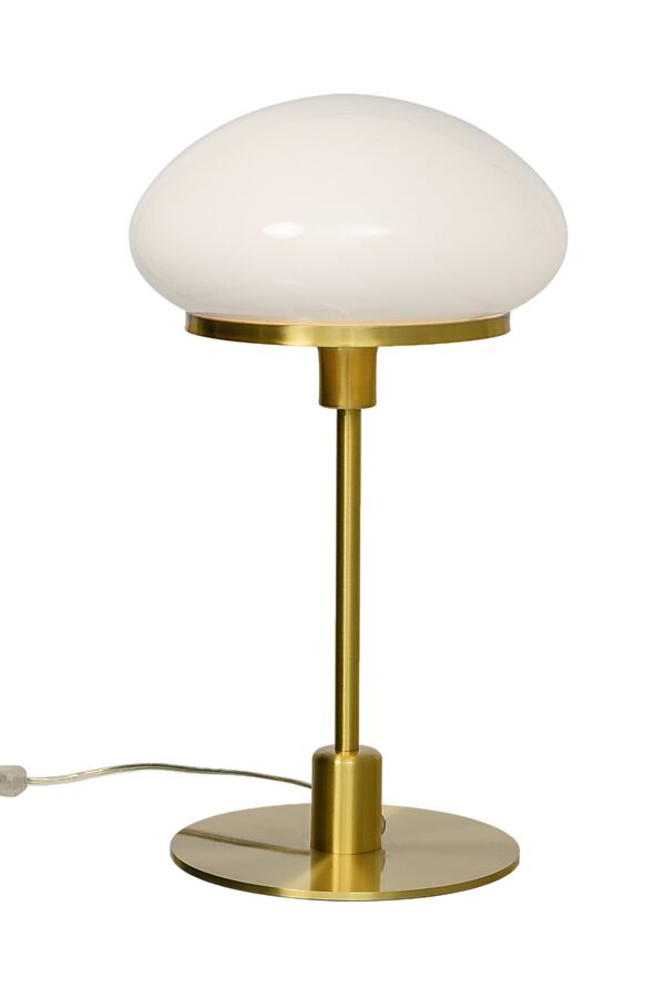 Bordlampa New August Stor Vit/Mässing - Aneta