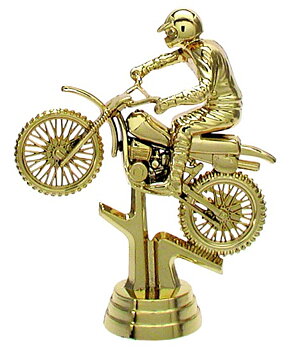 Motocross statyett guldfärgad 130 mm