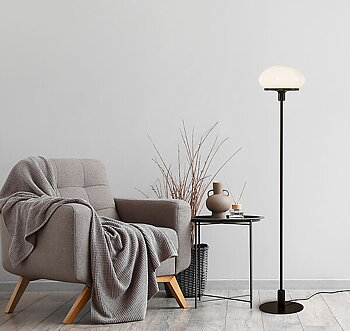 Golvlampa New August Vit/Svart - Aneta