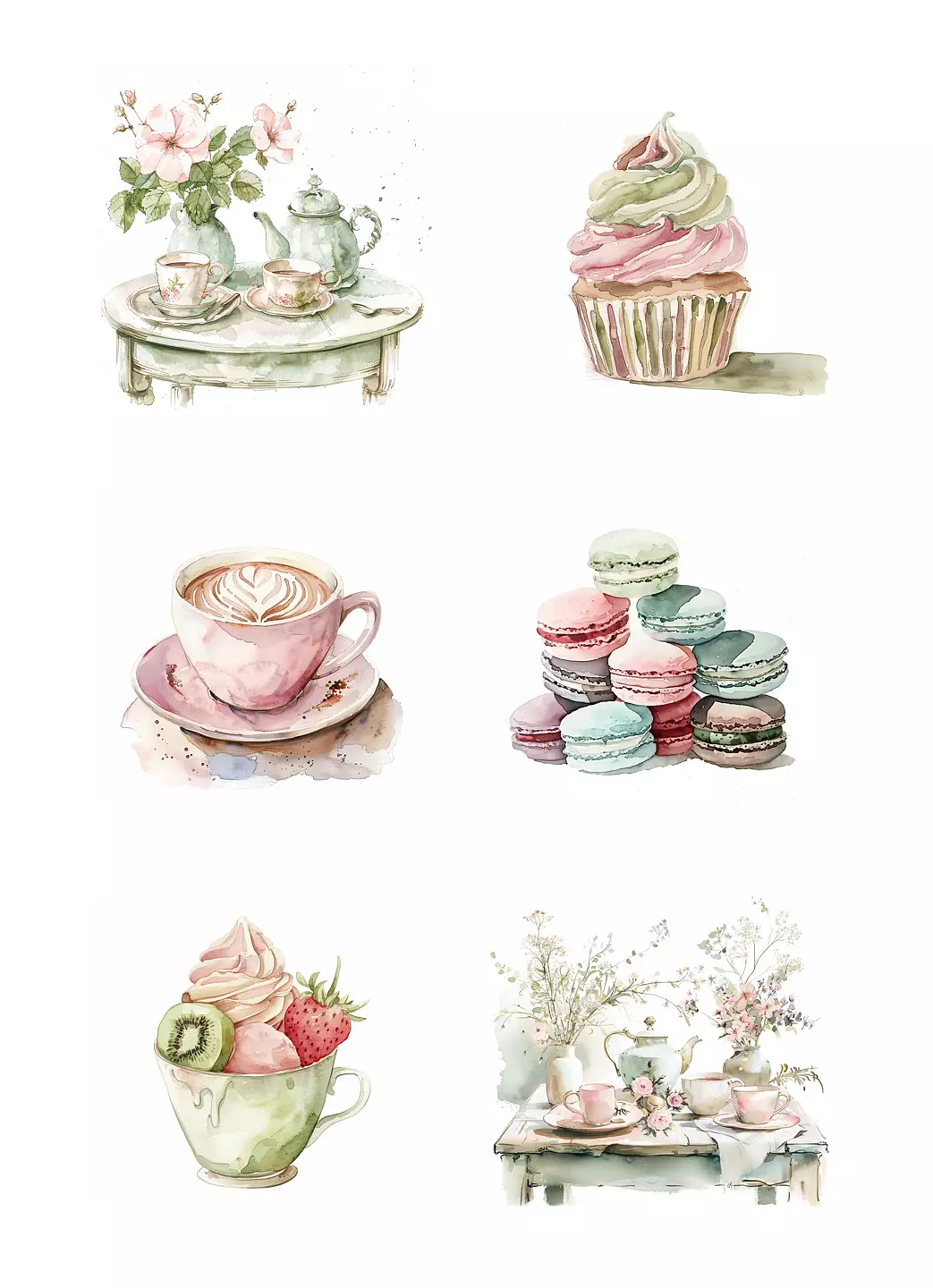 Reprint Klippark  A4 0115 -Girly Fika