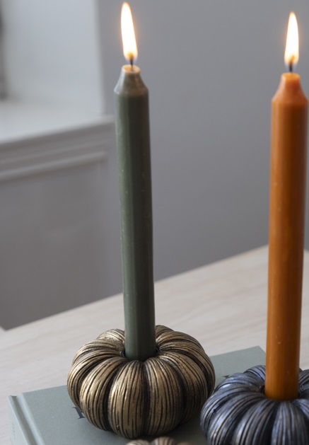 Pumpa - Ljusstake - Dekoration - 10x5,5 cm - 5