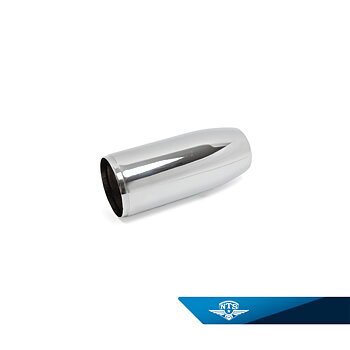 End cap 65mm for Sachs silencer, straight, good chrome quality