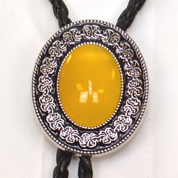 Bolotie OVAL YELLOW  MEDALLION