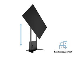 M Motorized Floorbase Flip VESA 2/3/4/600 Black incl cabinet Black