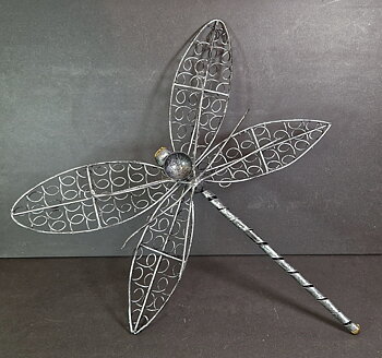 Handmålad Plåt Trollslända / Dragonfly