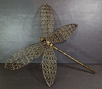 Handmålad Plåt Trollslända / Dragonfly