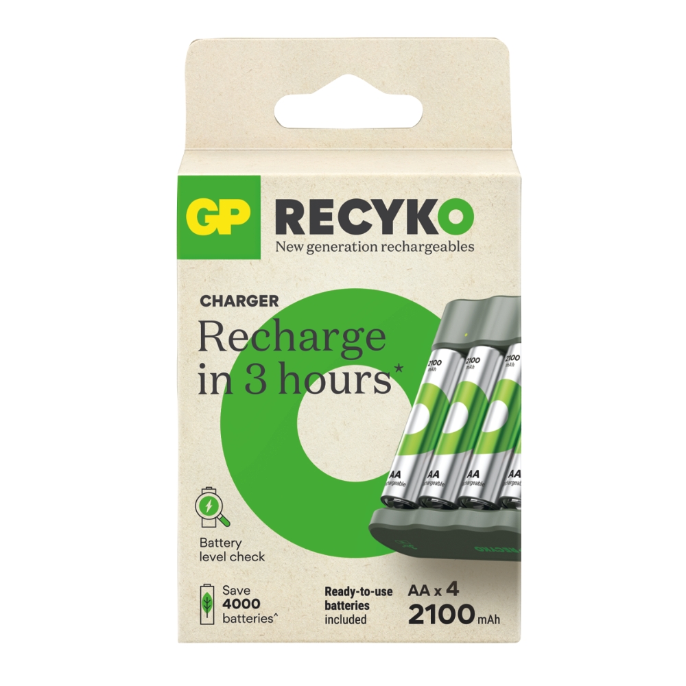 BATTERILADDARE RECYKO 4XAA 2100MAH - 2