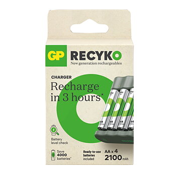 BATTERILADDARE RECYKO 4XAA 2100MAH