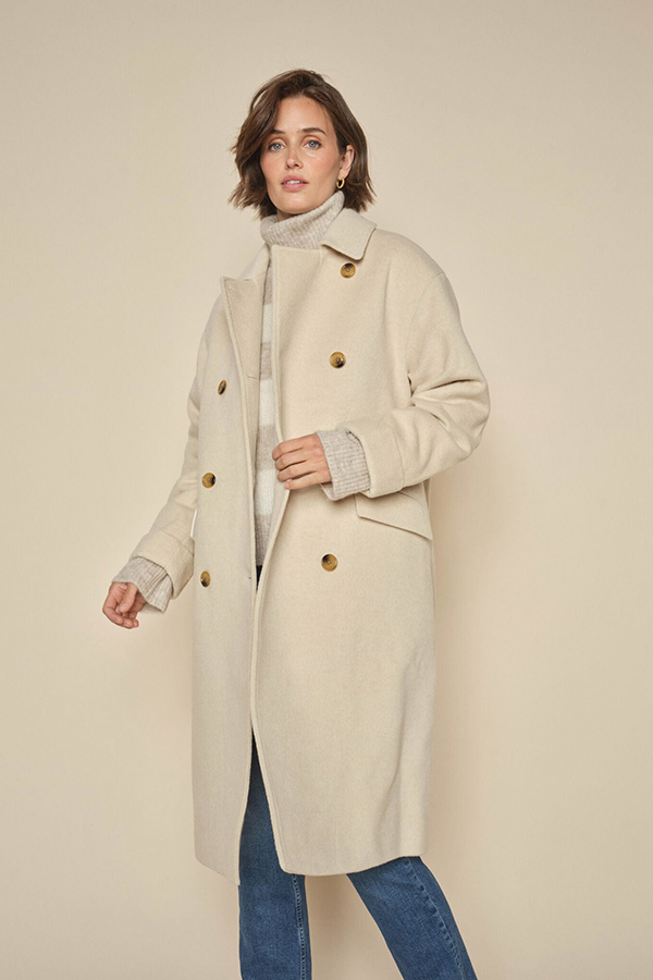 Mos Mosh - MMVenice Wool Coat Feather Grey - 2