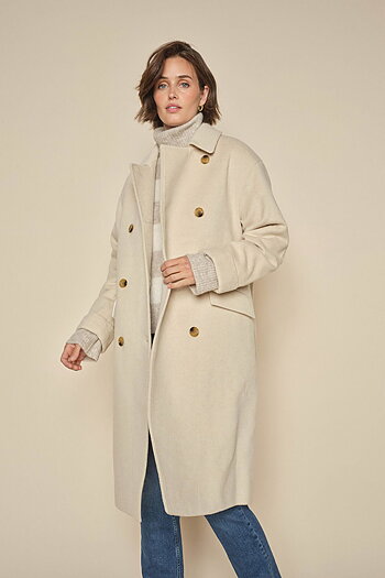 Mos Mosh - MMVenice Wool Coat Feather Grey