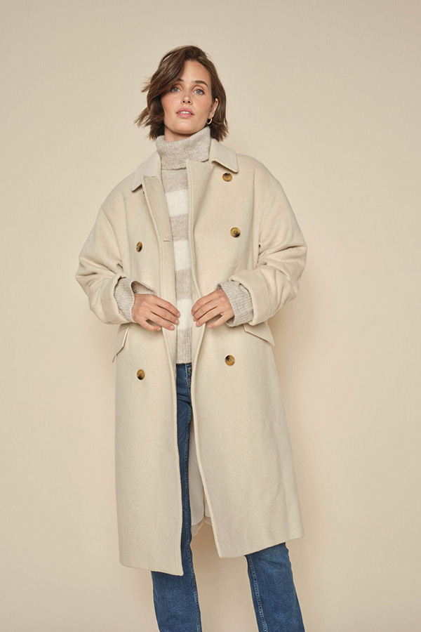 Mos Mosh - MMVenice Wool Coat Feather Grey - 4