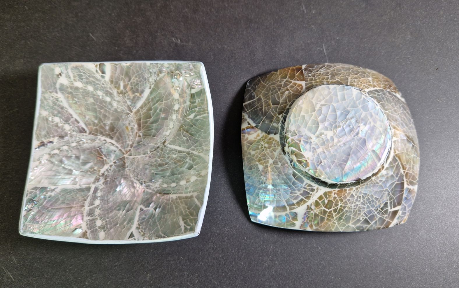Snäckskal skål av Abalonskäcka  (Paua) - Fyrkantig - 4