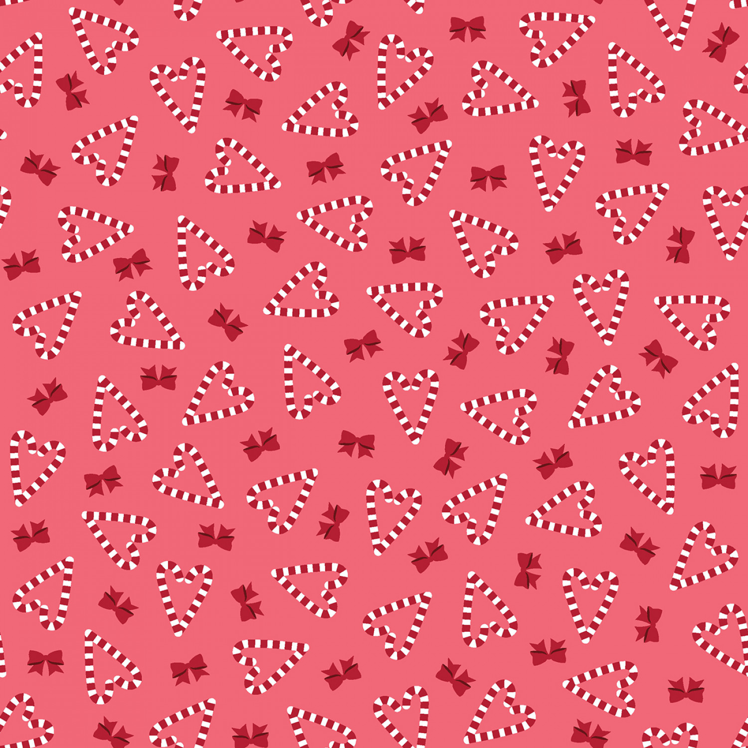 A Quilty Little Christmas - Red Candy Cane Hearts (30 x 110 cm)