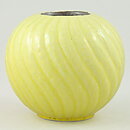 Gunnar Nylund (Chamotte 1948) Yellow Spherical Vase 10 cm