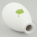 Sven Wejsfelt (1970s) White Vase with Green Leaf Relief 19 cm