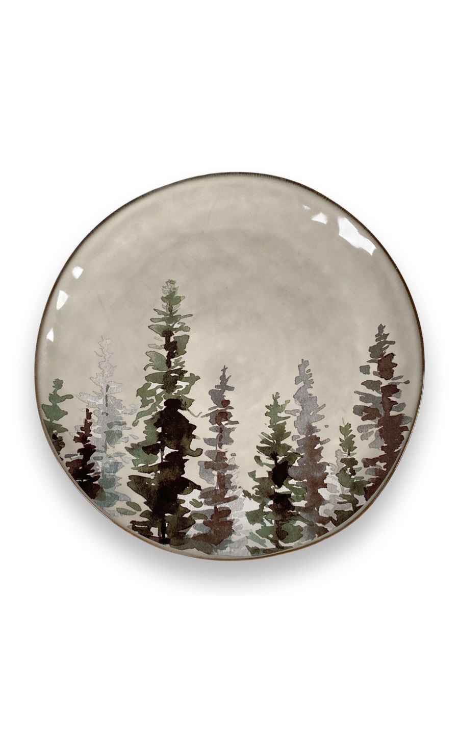 Dinner plate - Fir trees - Mountain fir - Stoneware - 1 pc - Ø28 cm - 2