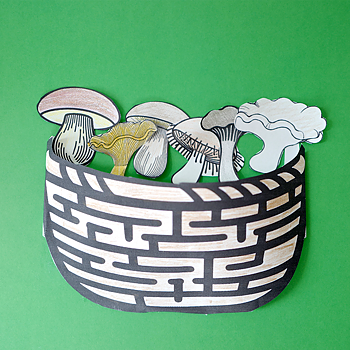 Clip Art - Svampar i korg
