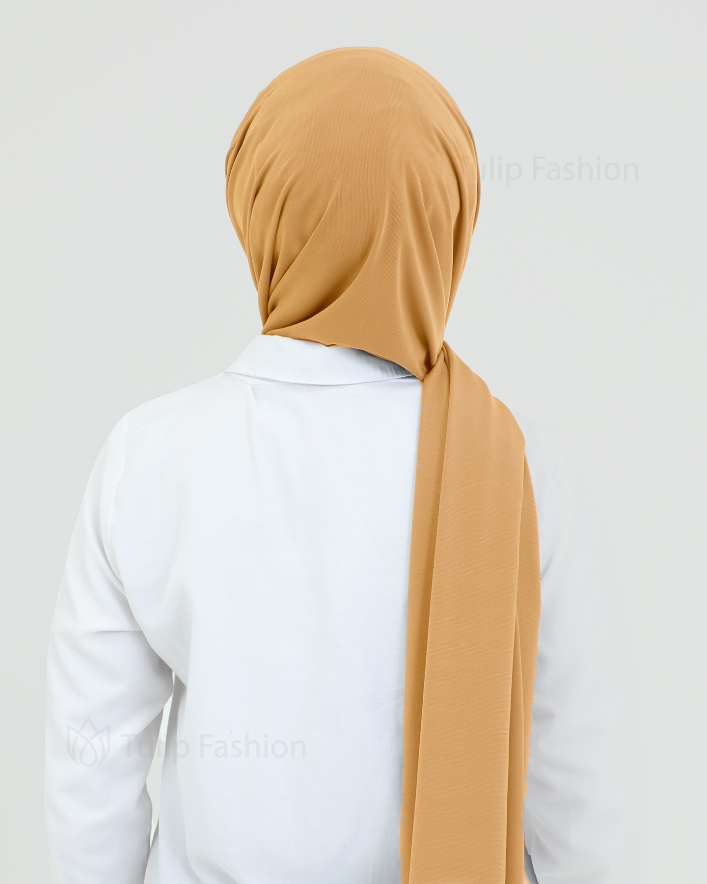 Hijab - Instant lycra with band - Peach - 4