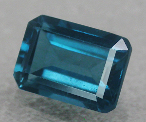 Topacio azul Londres, talla octágono, piedra preciosa de topacio azul Londres natural de 1,38 ct de peso - 3