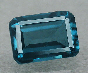 Topacio azul Londres, talla octágono, piedra preciosa de topacio azul Londres natural de 1,38 ct de peso