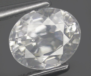 Impresionante circonita blanca natural de primera calidad con corte ovalado de 1,23 ct - 3