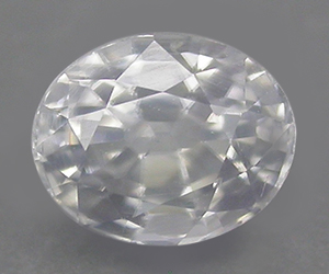 Impresionante circonita blanca natural de primera calidad con corte ovalado de 1,23 ct
