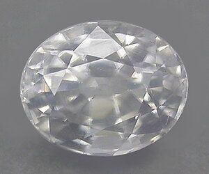 Impresionante circonita blanca natural de primera calidad con corte ovalado de 1,23 ct