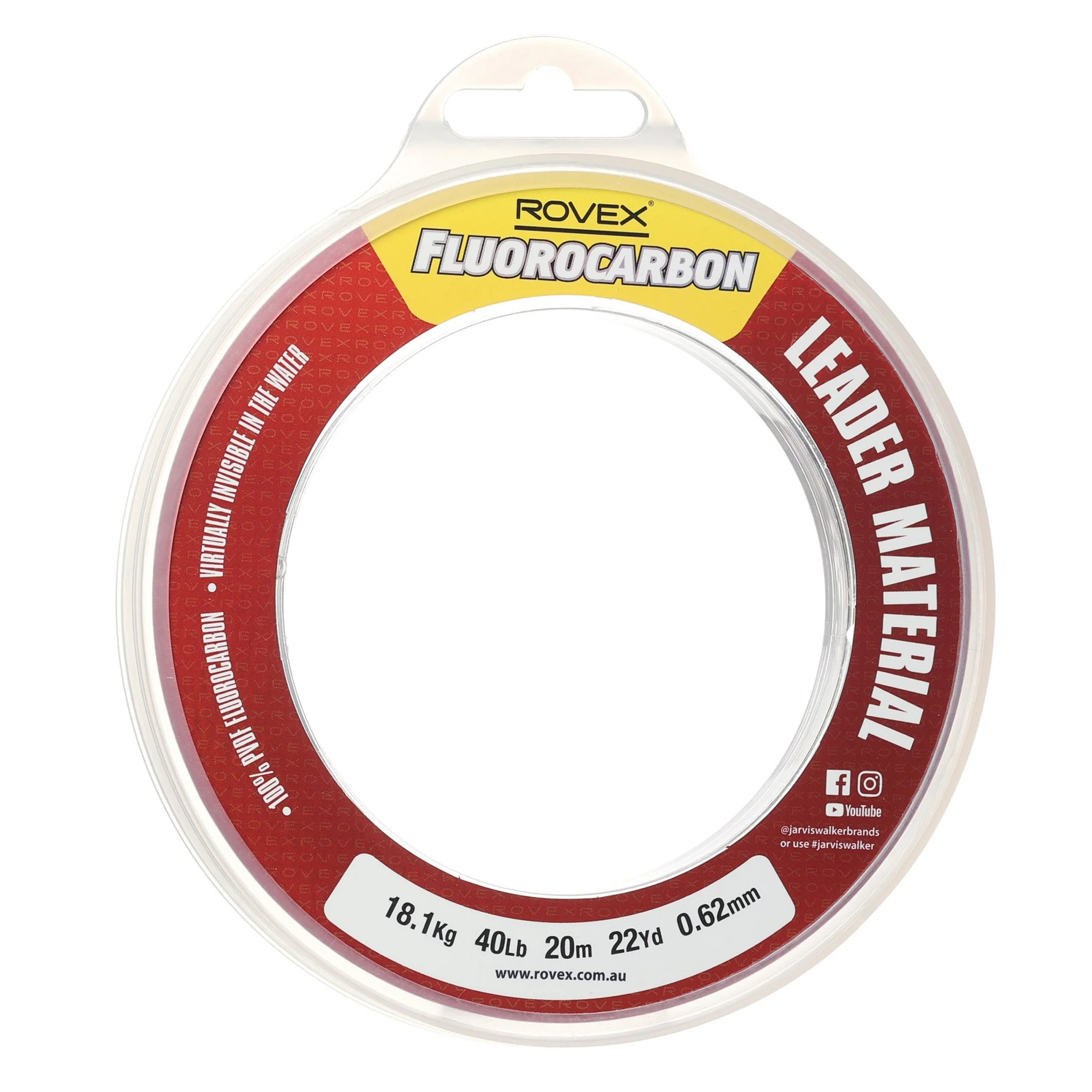 Rovex - Fluorocarbon Leader Material 20m 0.62mm 
