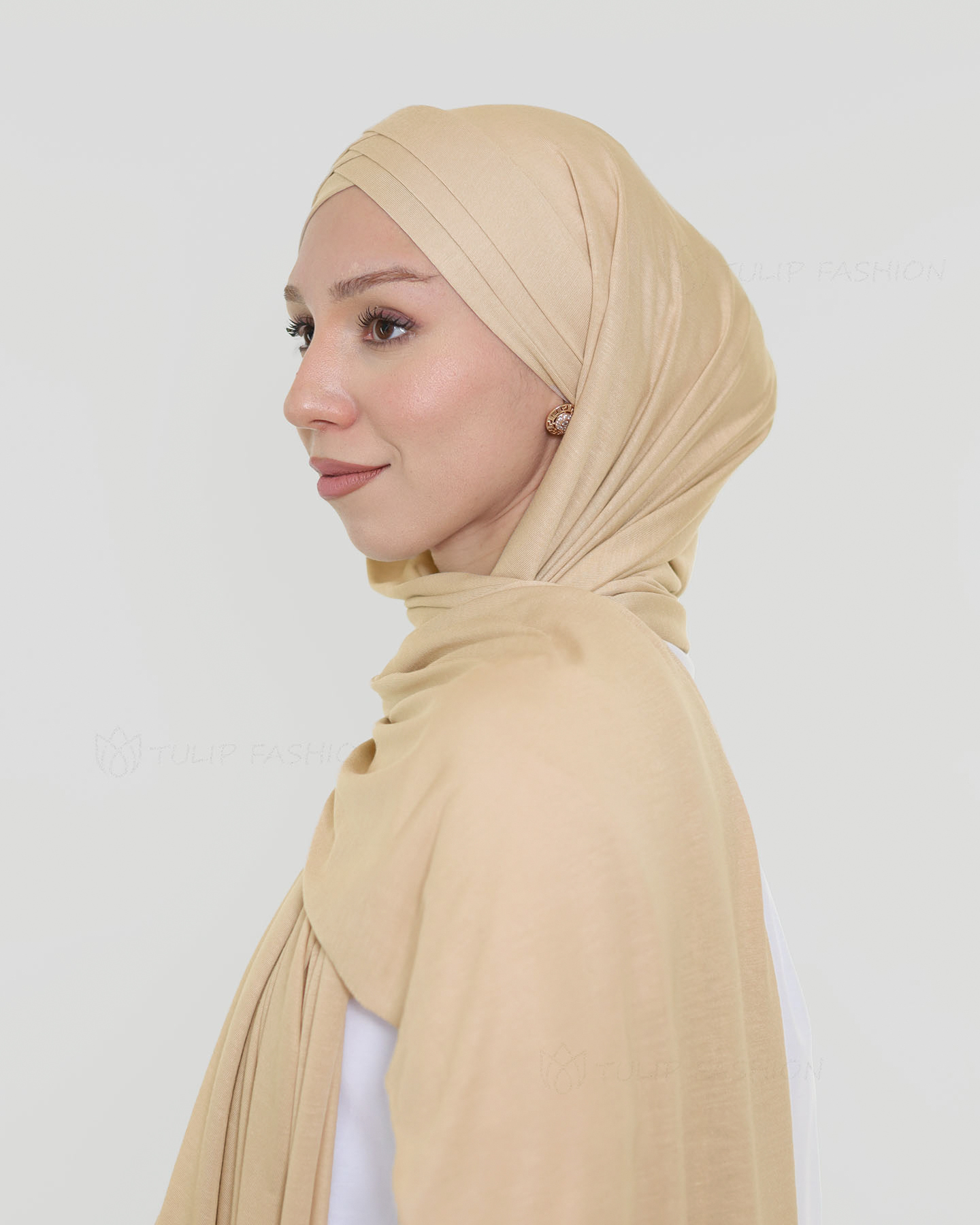 Hijab - Instant Jersey Cross - Kamel Beige - 2
