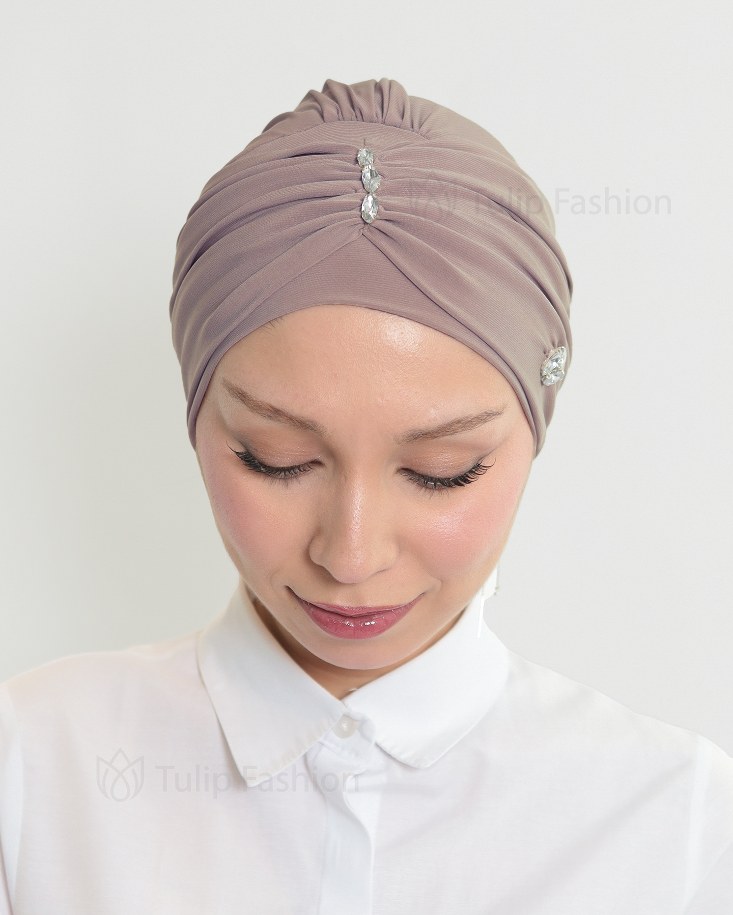 Turban - Jade - Gammal Mauve - 3