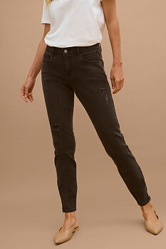 Cream Josefine Ankl Jeans Patched Pitch Black Denim