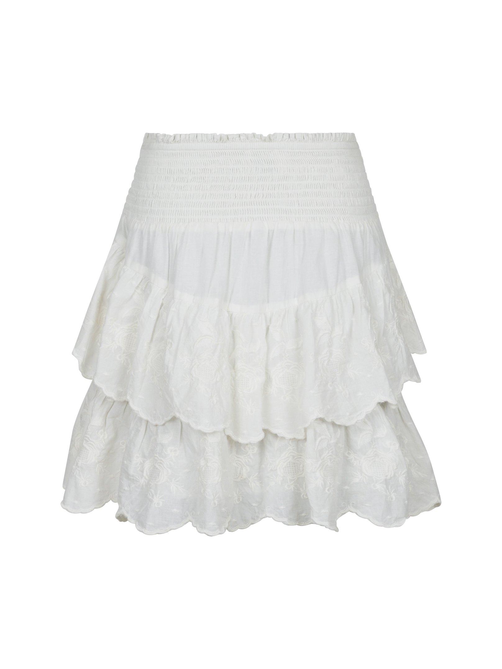Line Emb Skirt Off White - 2
