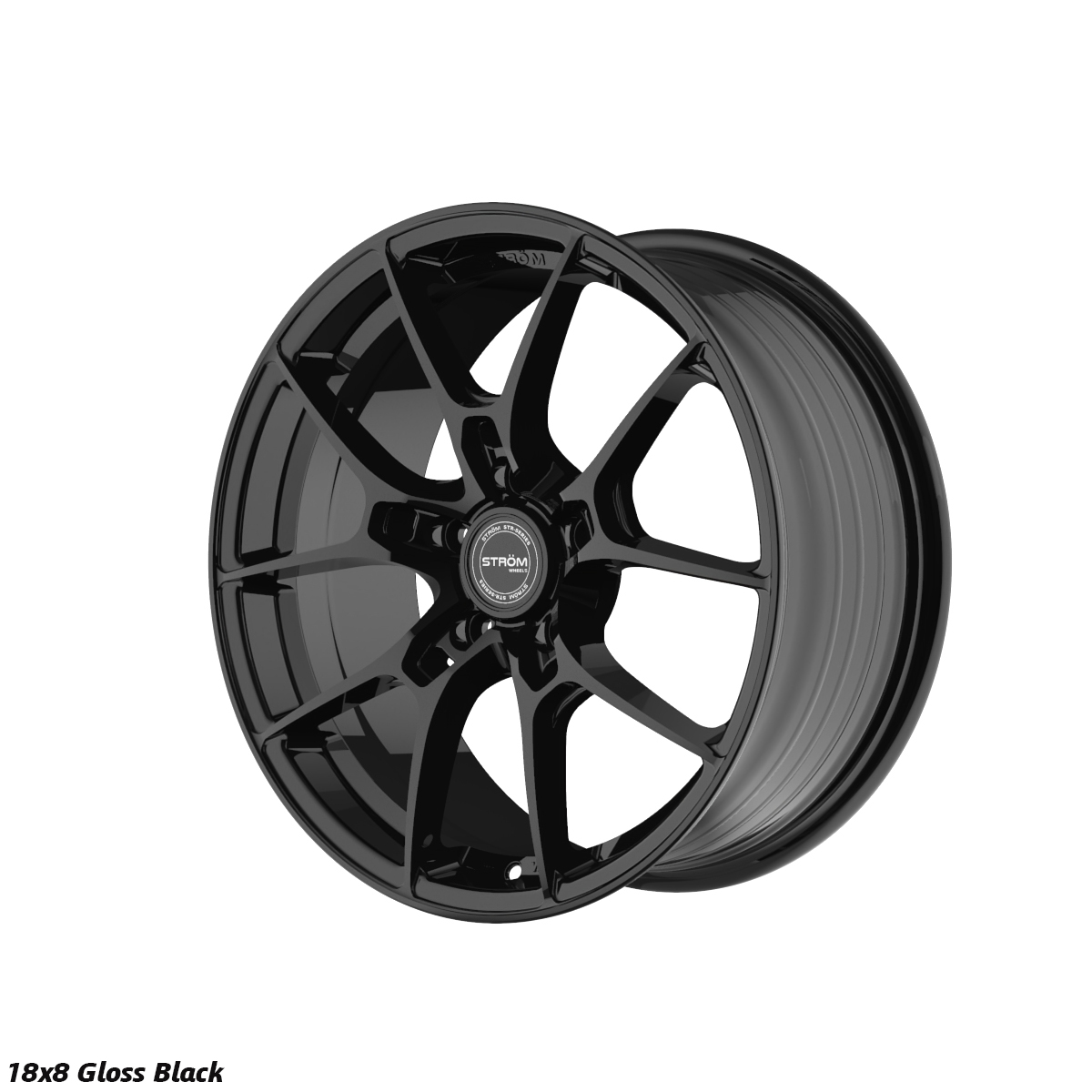 Ström Wheels STR-F1 18x8 ET38 5x120 Gloss Black