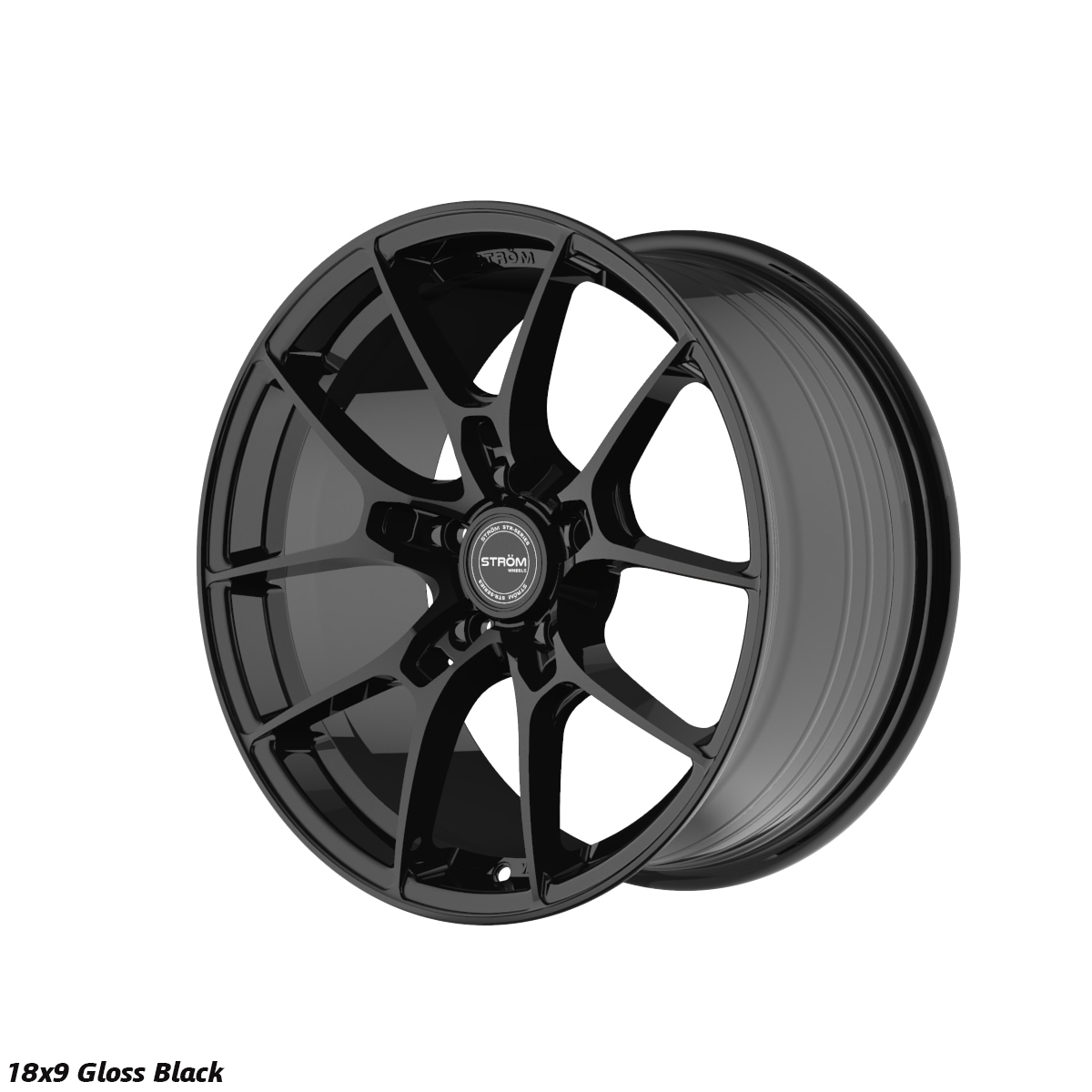 Ström Wheels STR-F1 18x9 ET43 5x120 Gloss Black